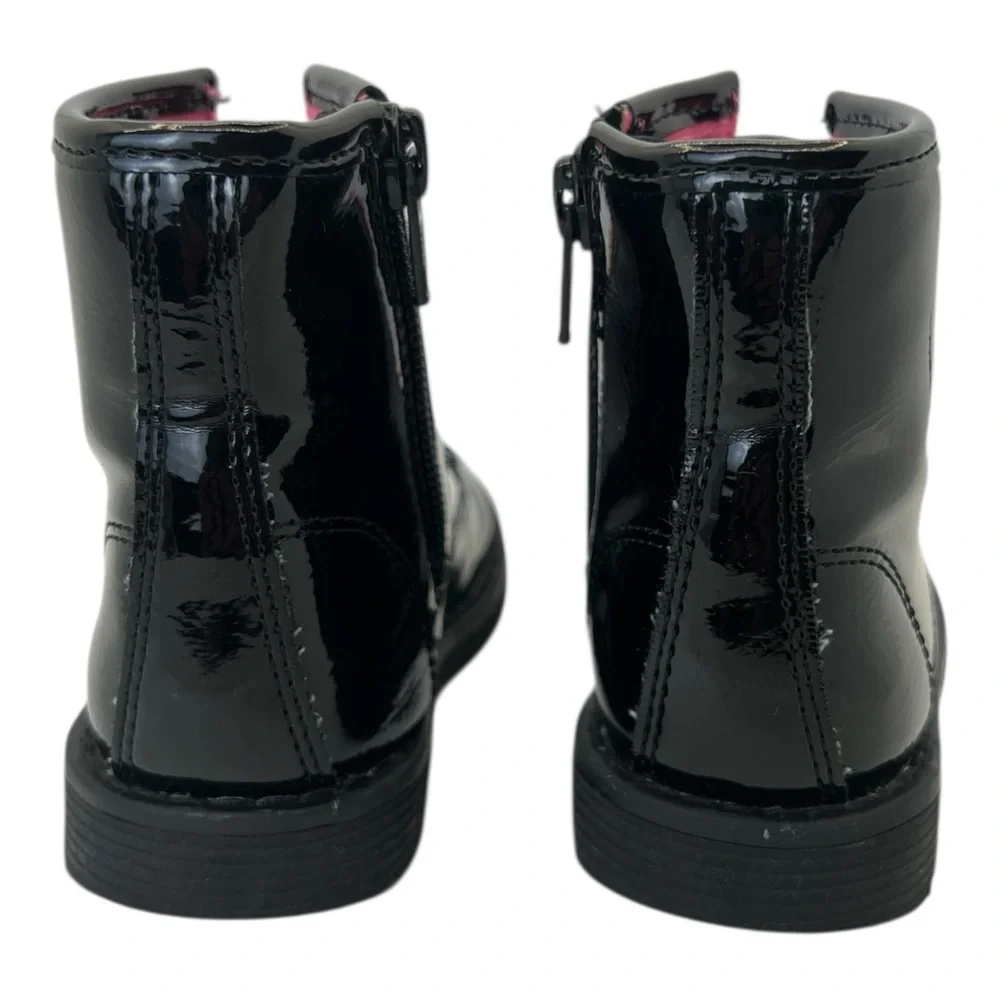 The Children's Place Toddler Girls Rainbow Lace Up Booties - Black, Size‎ 6